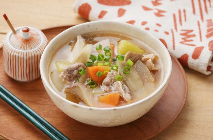 Pork miso soup with rough vegetables