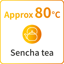 Approx.80℃ Sencha tea