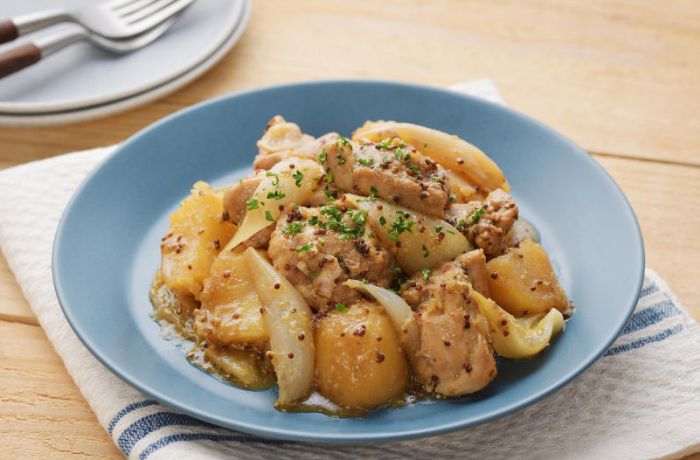 Chicken and Potatoes in Honey Mustard