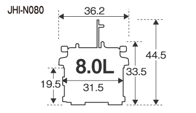 JHI-N080 サイズ詳細（幅・高さ・奥行など　単位：cm）