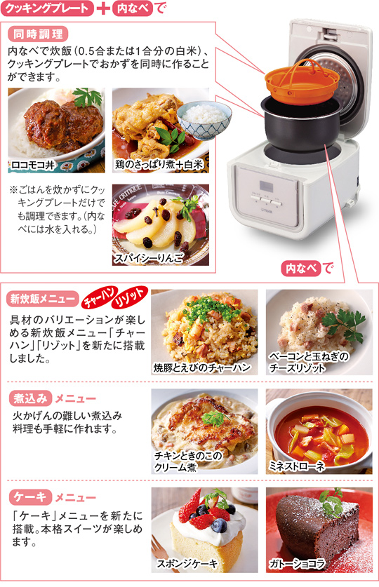魅了 タイガー 炊飯器 tacook ピンク JAJ-A550