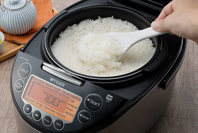  Tiger Corporation JKT-D18U 10-Cup (Uncooked) IH Rice Cooker,  black & stainless steel : Everything Else