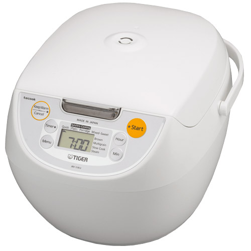 Tiger JNP-0550-FL 3-Cup (Uncooked) Rice Cooker and Warmer, Floral White