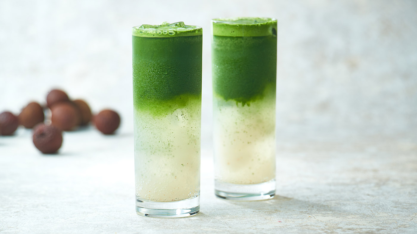 Matcha And Lychee Soda